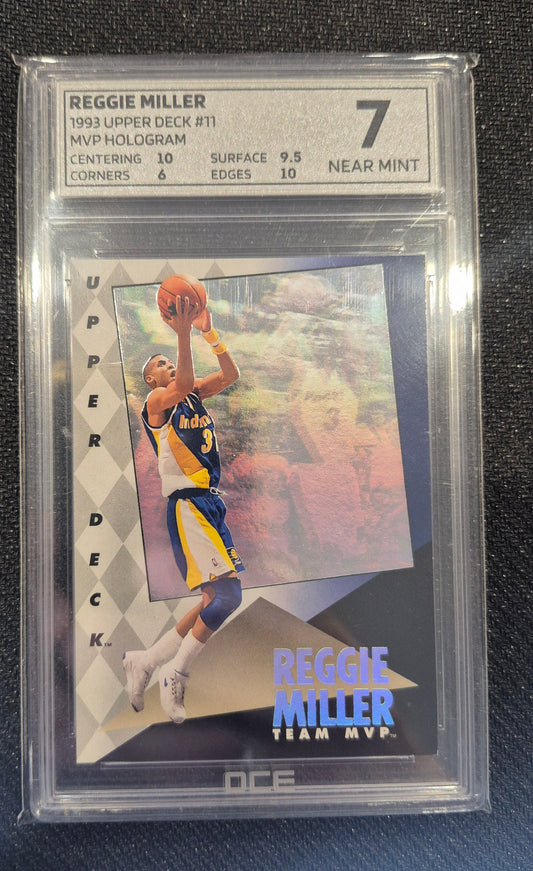 1993 Upper Deck #11 Reggie Miller MVP Hologram OCE 7 NR MT