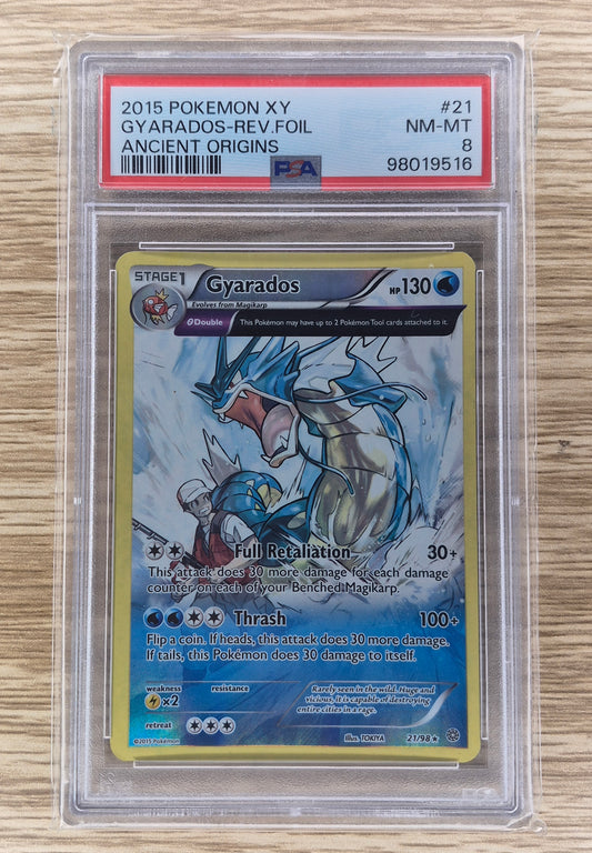 GYARADOS 21/98 PSA 8 XY ANCIENT ORIGINS REVERSE FOIL RARE POKEMON