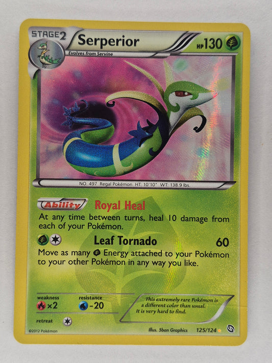 Serperior - 125/124 - Shiny Rare - Dragons Exalted - Pokemon Card - LP
