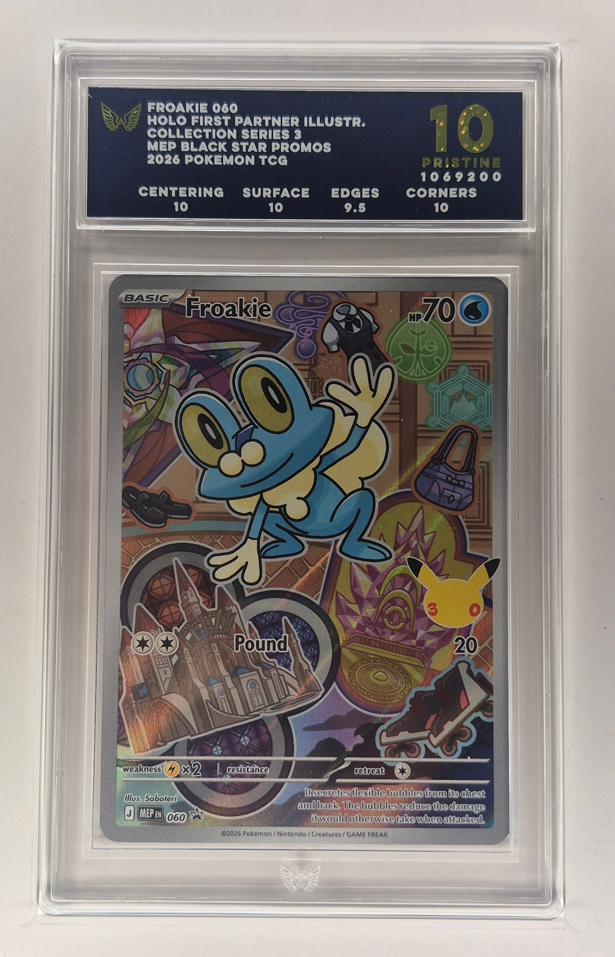 ARK PRISTINE 10 - Froakie MEP 060 First Partner Ilustration set 3 Collection - Pokemon