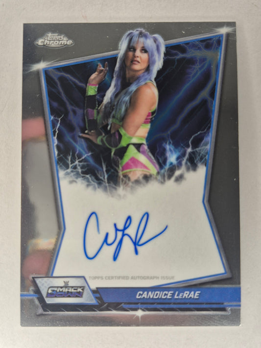 2026 Topps Chrome WWE Candice LeRae On Card Auto BBA-CAN