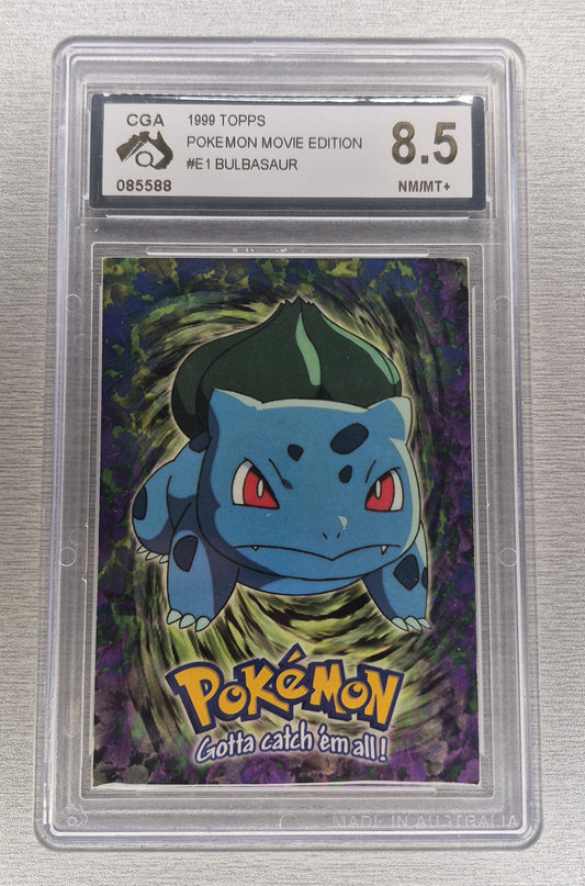 1999 Topps Pokémon Movie Edition E1 of 12 CGA 8.5