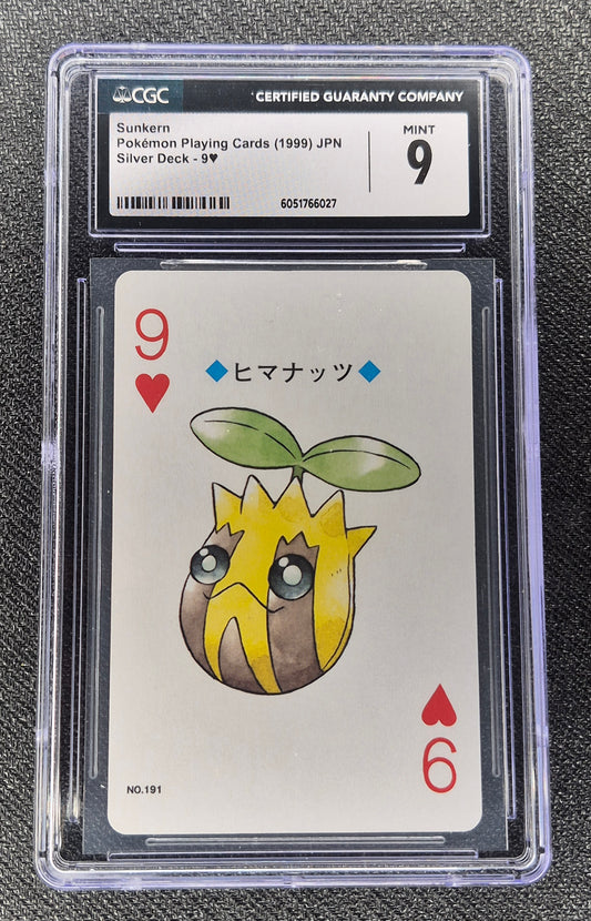 Sunkern Playing Poker Card(1999) Lugia Silver Deck CGC 9