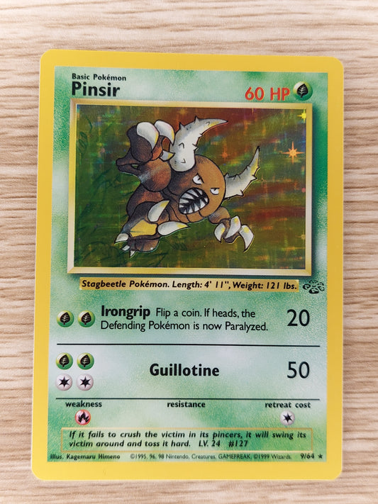 1999 Pokemon Pinsir Jungle Holo Rare 9/64 LP #1
