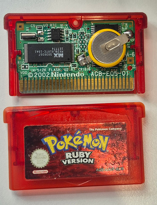 Pokemon Game Boy Advance Ruby Version AUS PAL NEW Battery Tested & Cleaned