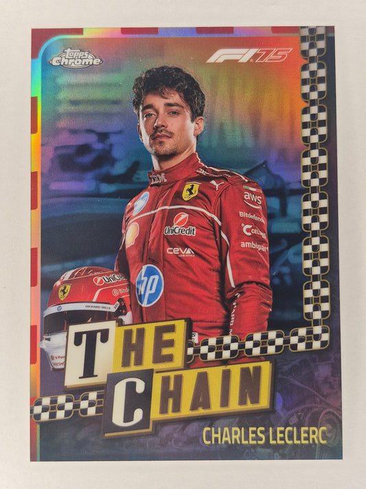 2025 Topps Chrome F1 Charles Leclerc The Chain Insert 1:2400 Value Packs CH-2 NM