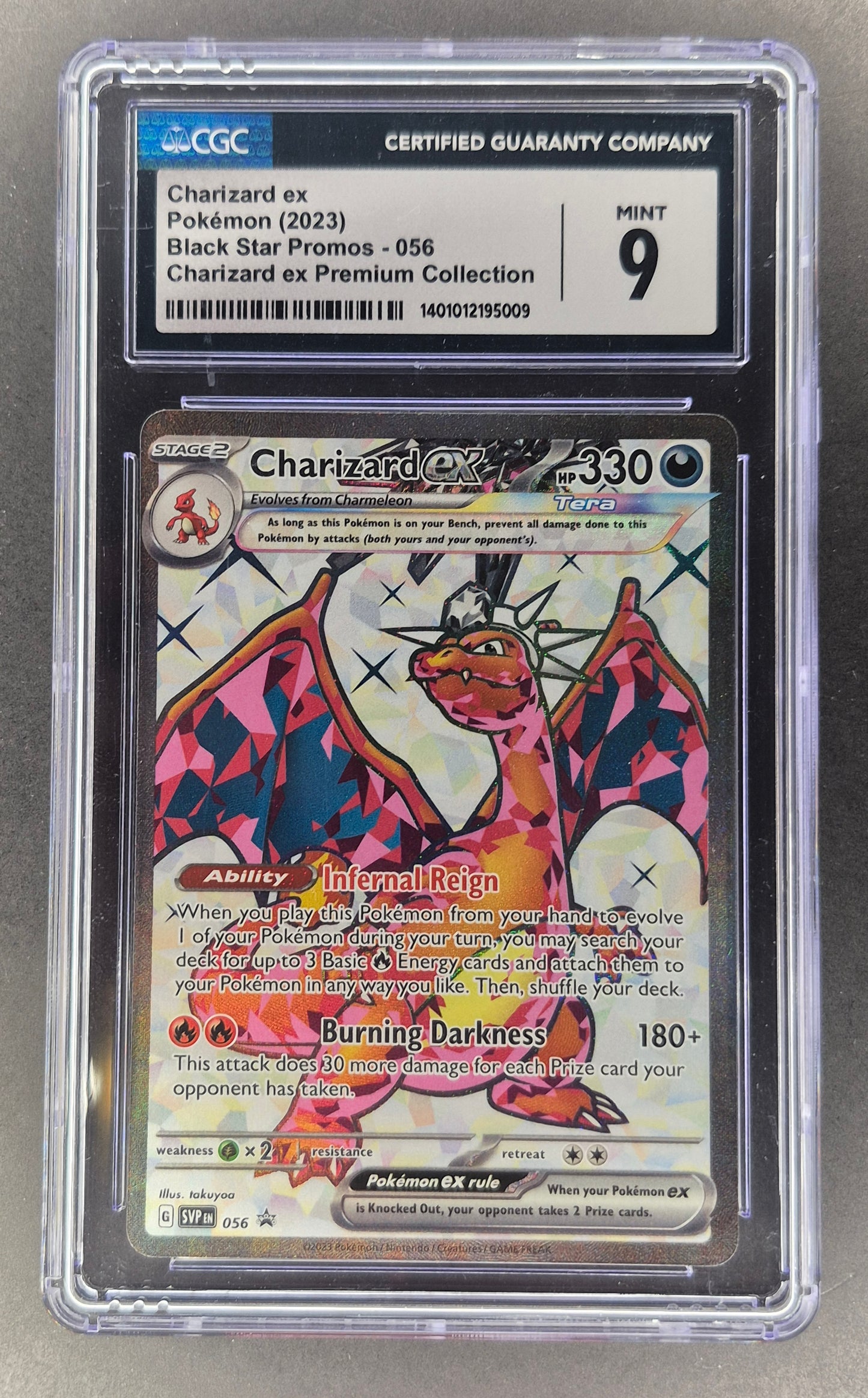 2023 Pokemon Charizard EX SVP 056 Black Star Promo CGC 9