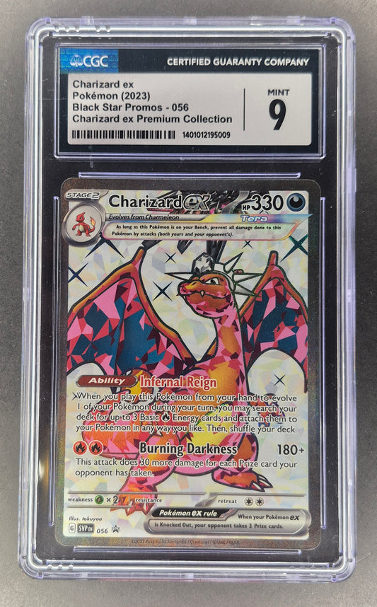 2023 Pokemon Charizard EX SVP 056 Black Star Promo CGC 9