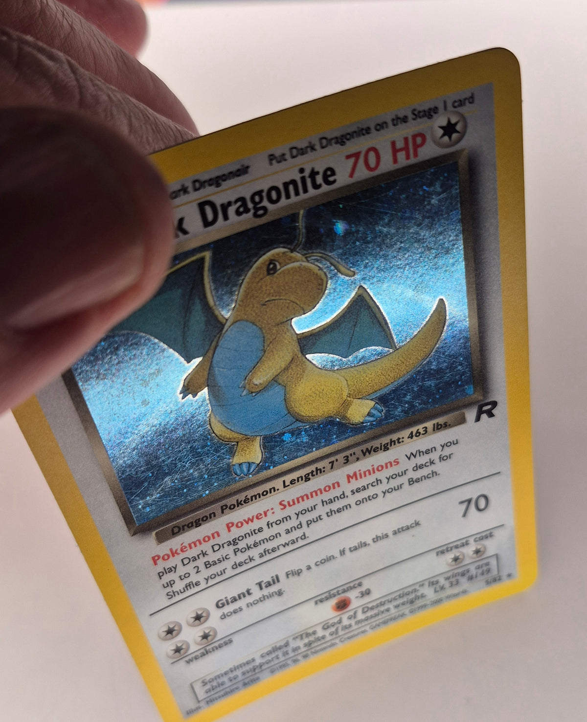 2000 Pokémon Team Rocket 5/82 Dark Dragonite Holo LP