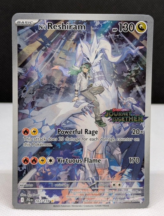 Pokemon Journey Together N's Reshiram Stamped Promo 167/159 NM