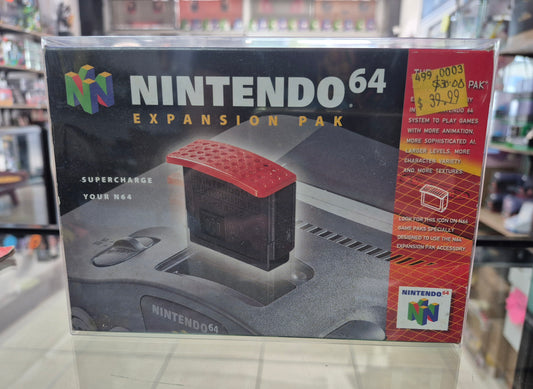 1998 Boxed(Like New)Nintendo 64 Expansion Pak in Clear Protector Case.