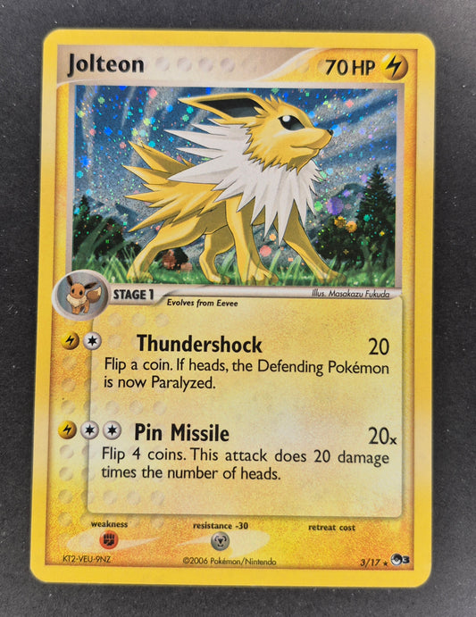 Pokémon TCG Jolteon 3/17 Rare Holo Pop Series 3 Promo LP