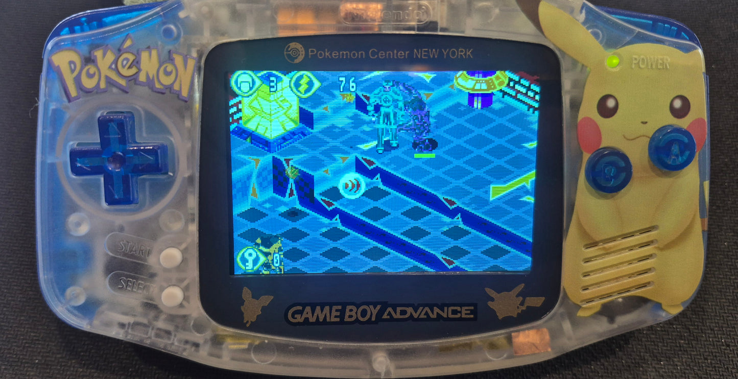 Nintendo Gameboy Advance AGB-001 Brand new Shell and backlit screen (Pokémon Pikachu)