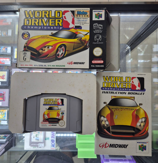 World Driver Championship Nintendo 64 N64 CART LIKE NEW (PAL EU) Complete Boxed