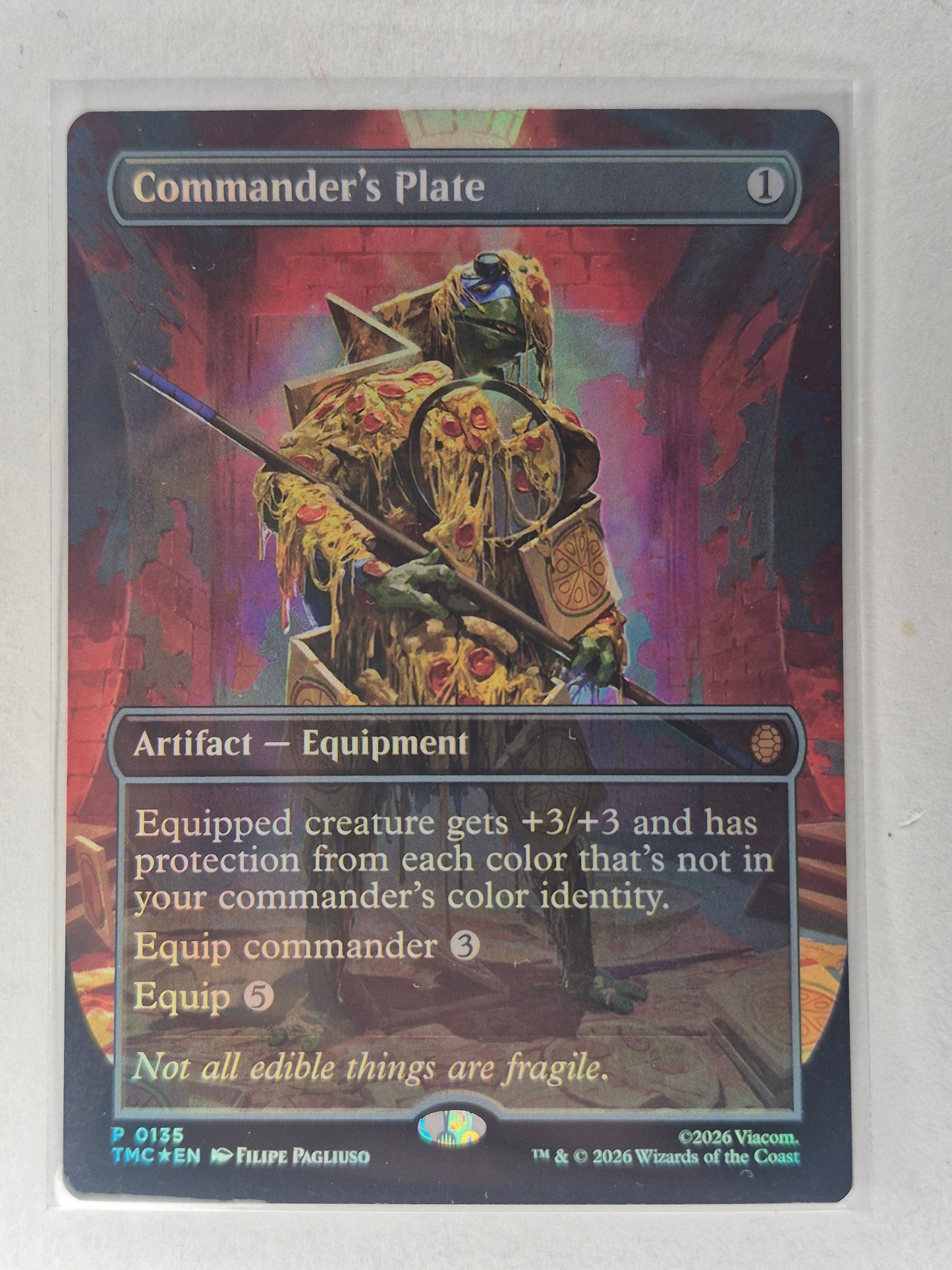 Commander's Plate(Borderless)135 promo Commander: Teenage Mutant Ninja Turtles Foil Mythic