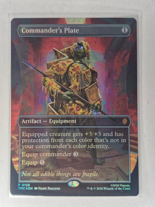 Commander's Plate(Borderless)135 promo Commander: Teenage Mutant Ninja Turtles Foil Mythic