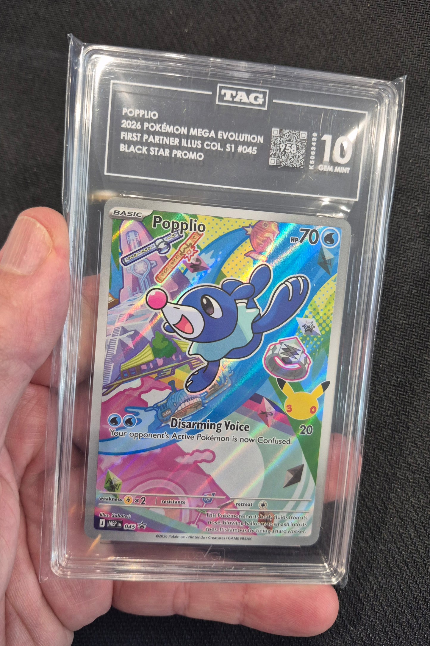 Pokemon 1st Partner Illustration Set TAG 10's Rowlet,Litten,Popplio 043,044,045 Gem Mint
