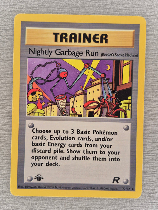 Pokemon WOTC Team Rocket - Nightly Garbage Run - 77/82 1st Edition Non Holo - LP