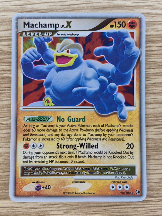 Machamp LV.X Stormfront 98/100 Holo Rare Holo LV.X Pokemon Card Nintendo 2008 LP