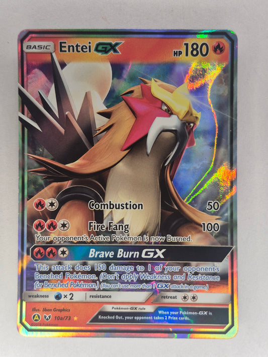 Entei GX - 10a/73 - Alternate Art Promo - Shining Legends - Pokemon Card - NM