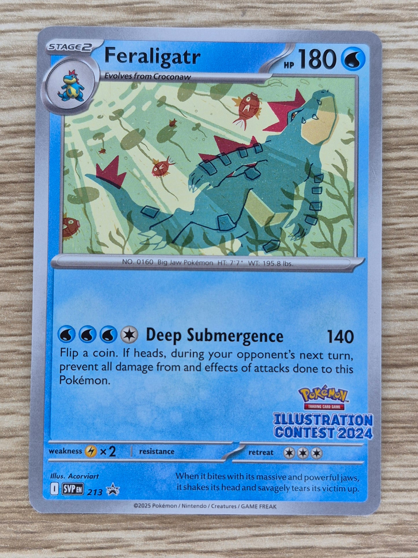 Pokemon TCG Illustration Contest 2024 Promo SVP213 Feraligatr  EB