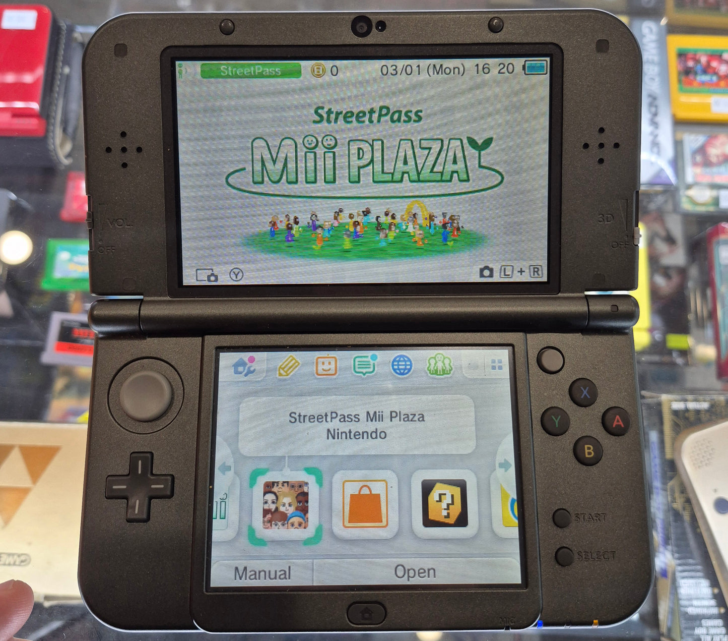 Nintendo New 3DS XL - Metallic Black - VGC Inc Nintendo Charger