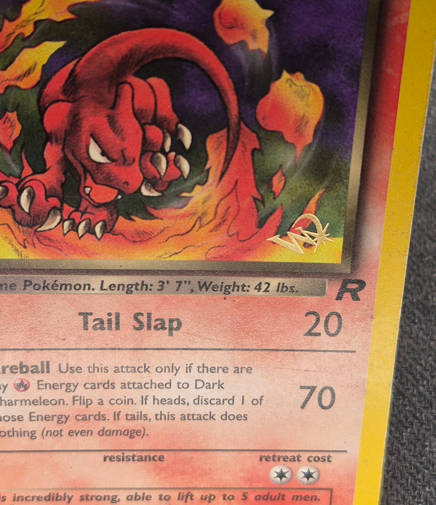 2000 Pokemon Dark Charmeleon Kraft Gold Stamp Promo 32/82 MP