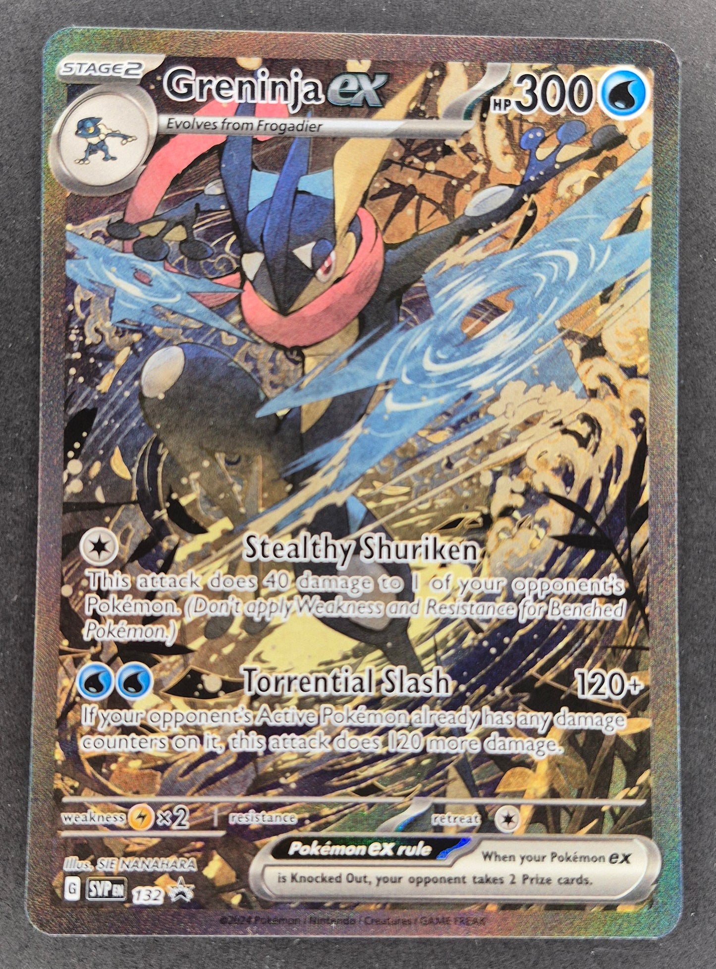2024 Pokemon Shrouded Fable SVP 132 Greninja EX SIR Black Star Promo