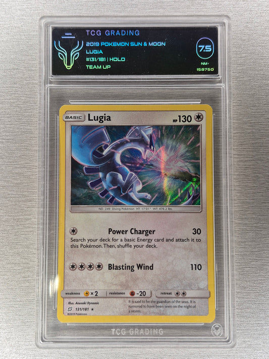 2019 Pokemon SM Team Up Lugia Holo Rare #131/181 TCG 7.5