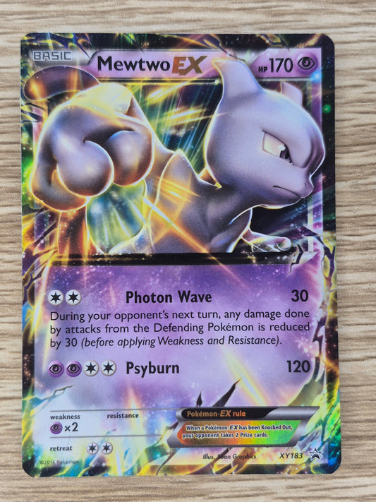 Pokemon Card Mewtwo EX XY183 Black Star Promo LP