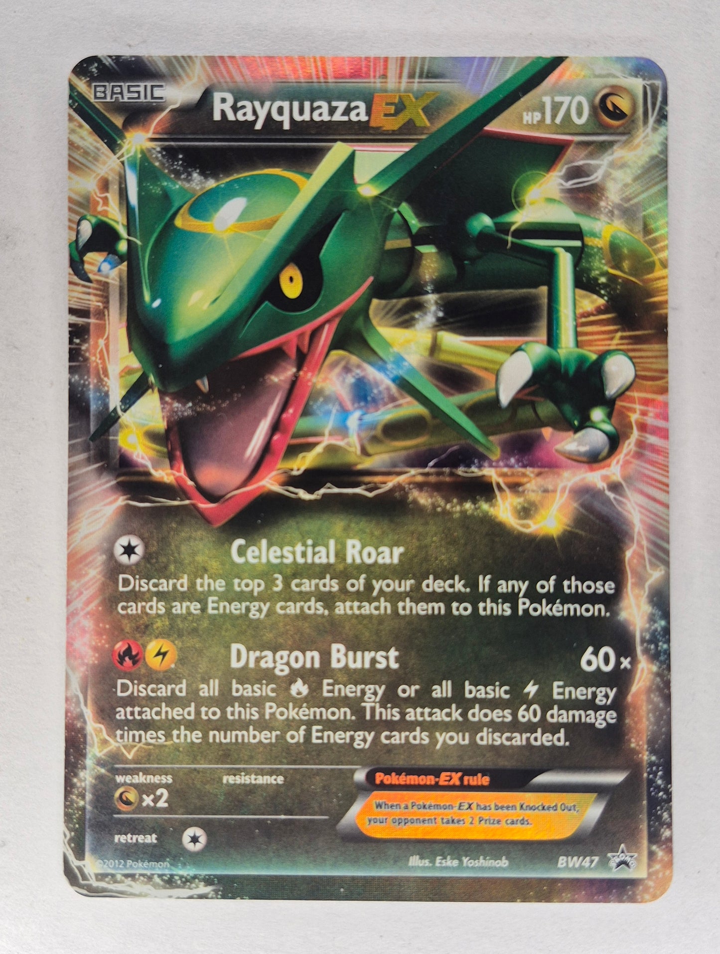 2012 Pokémon Rayquaza EX BW47 Black Star Promo LP