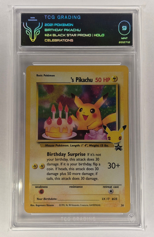 TCG 9 MINT Pokémon Birthday Pikachu Celebrations Classic Collection #24