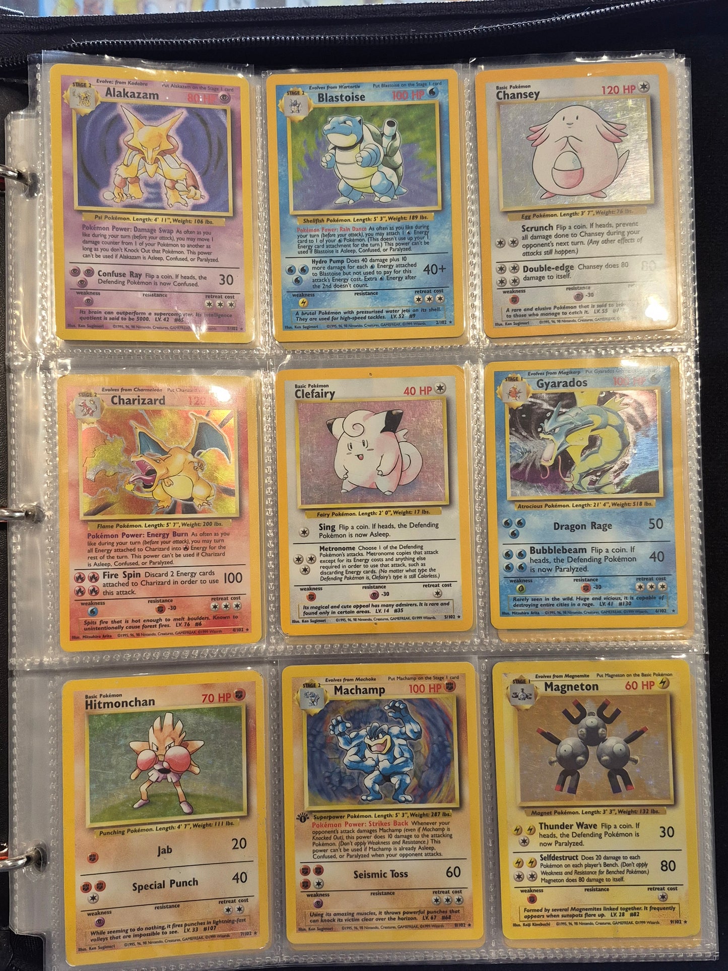Complete 1999 Base Set Pokémon 102 cards LP/MP/D See Description