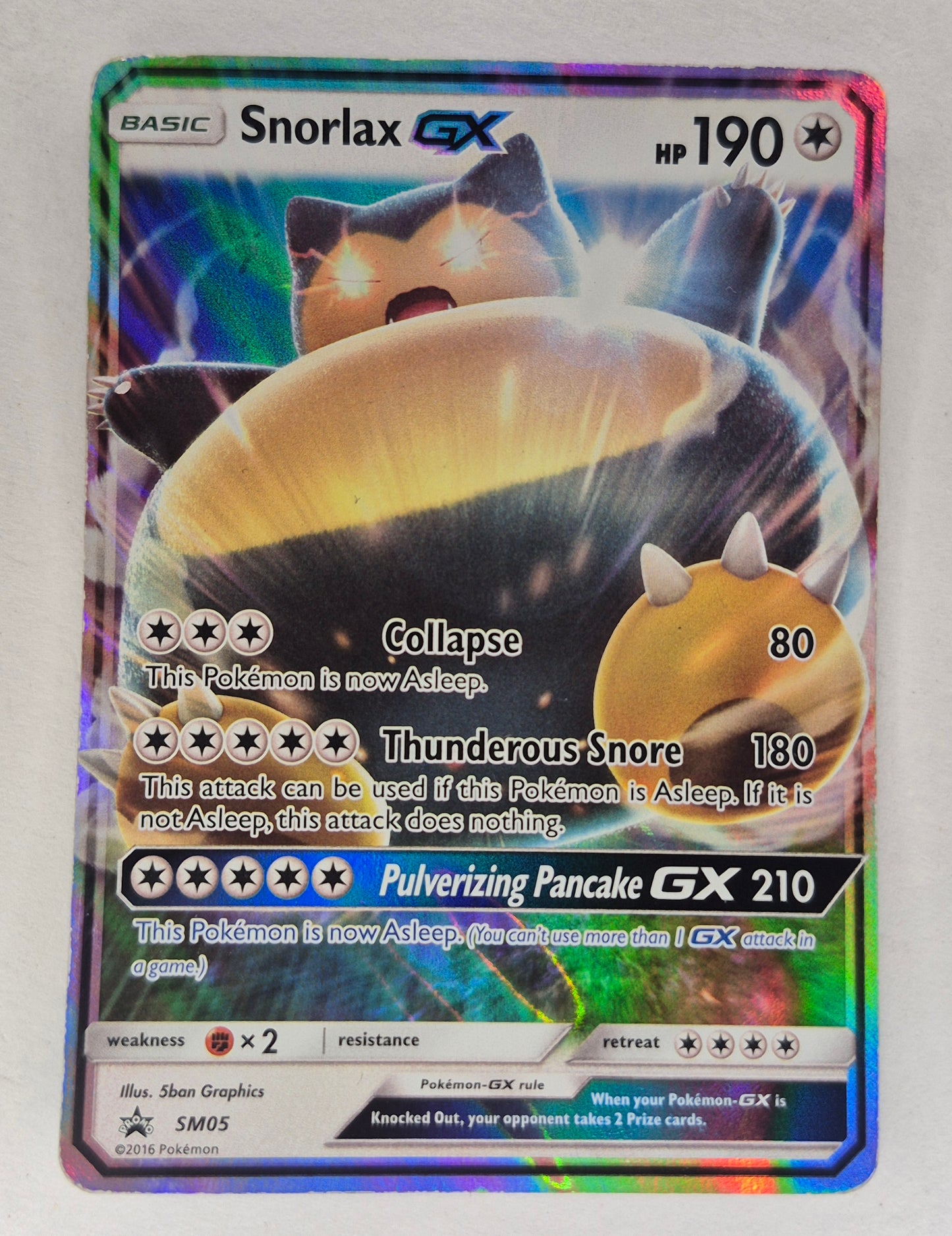 Snorlax GX - SM05 - Holo Near Mint Sun & Moon Promo Promo Pokemon LP