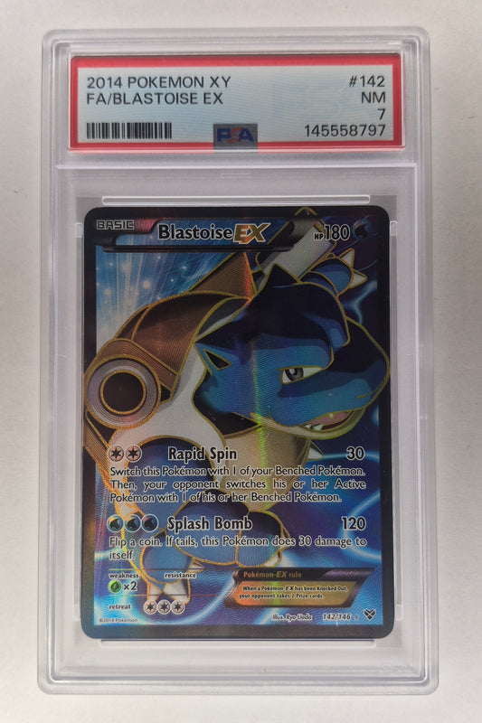 2014 Pokémon XY 142/146 Full Art Blastoise EX PSA 7 NM