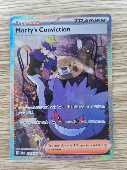 Morty's Conviction 211/162 | Illustration Rare | Temporal Forces | NM | Pokemon