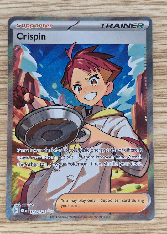 Pokemon TCG Crispin 164/142 Full Art Trainer Stellar Crown NM
