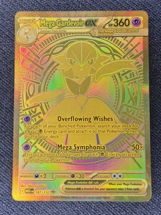 Mega Gardevoir Ex Gold 187/132 Secret Rare Pokemon Mega Evolution