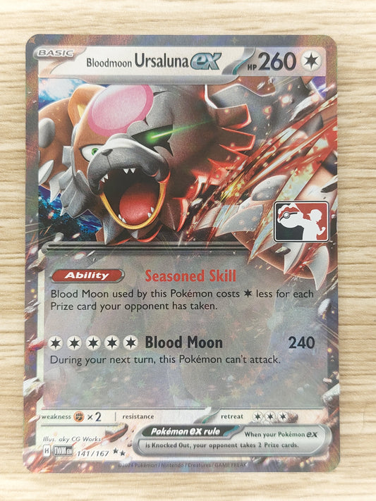 Bloodmoon Ursaluna EX 141/167 Play! Prize Pack Series 6 Cosmos Holo Pokémon TCG