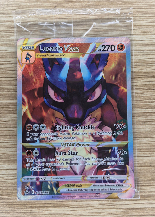 2023 Pokémon SWSH291 Lucario Vstar Black Star Promo Sealed
