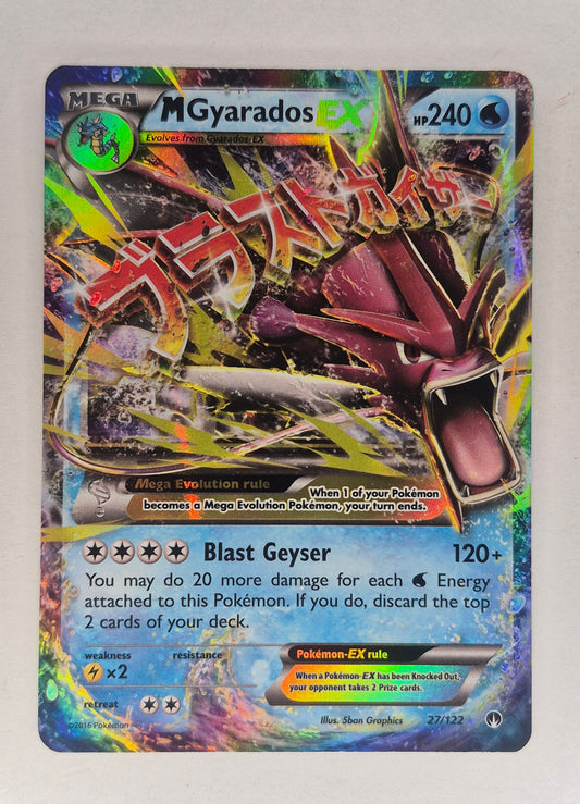M Gyarados EX - 27/122 - XY BREAKpoint - Ultra Rare Mega - LP - Pokemon TCG