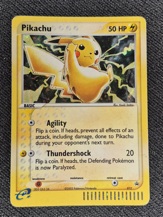 Pokemon E Series Pikachu 012 Black Star Promo 2003 Holo Rare MP