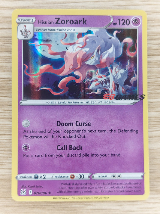 Pokemon 2022 Hisuian Zoroark EB Games Promo 076/196