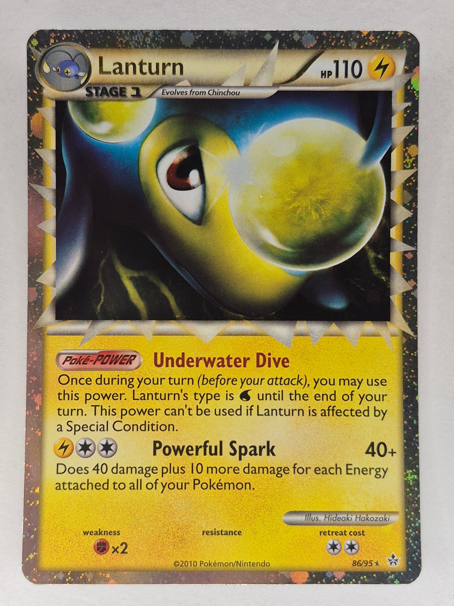 Pokémon TCG Lanturn (Prime) Unleashed 86/95 Holo Rare Prime LP