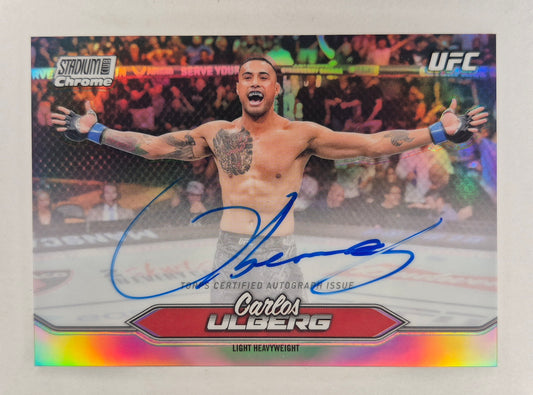 Carlos Ulberg 2025 Topps Stadium Club UFC On Card Chrome Auto #CAS-CUG
