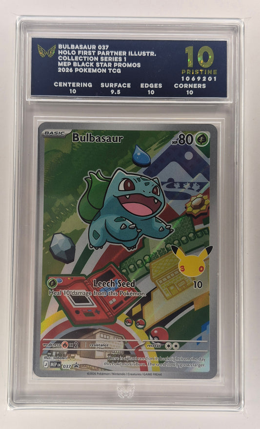 ARK PRISTINE 10 - Bulbasaur MEP 037 First Partner Ilustration set 1 Collection - Pokemon