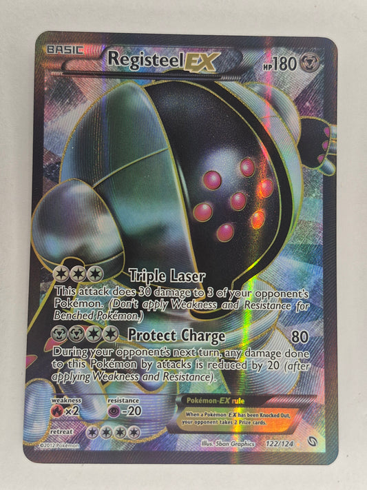 Registeel EX 122/124 Dragons Exalted Ultra Rare Full Art Holo Pokemon LP