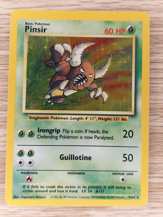 1999 Pokemon Pinsir Jungle Holo Rare 9/64 LP #2