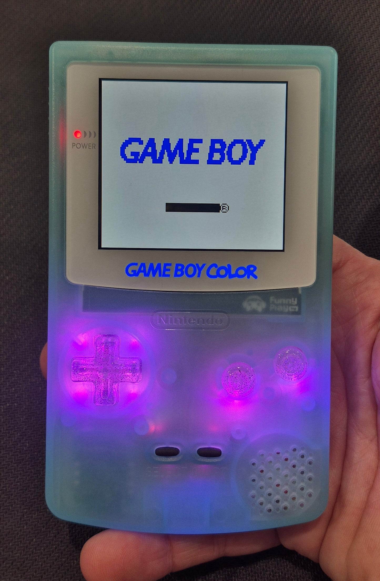 Nintendo Gameboy Color Console NEW Backlit Screen/Color buttons & rechargeable.
