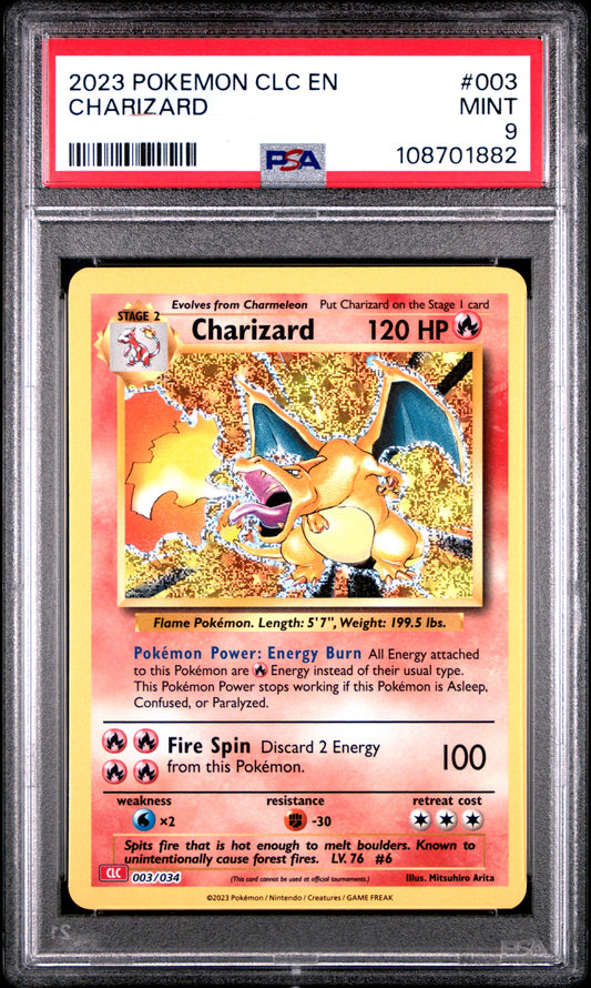 2023 POKEMON CLC- CLASSIC CHARIZARD & HO-OH EX DECK #003 CHARIZARD PSA 9